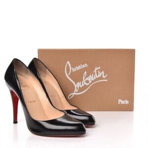 Christian Louboutin DECOLLETE 868 100 JAZZ Black Pumps Size 39 Gently Worn